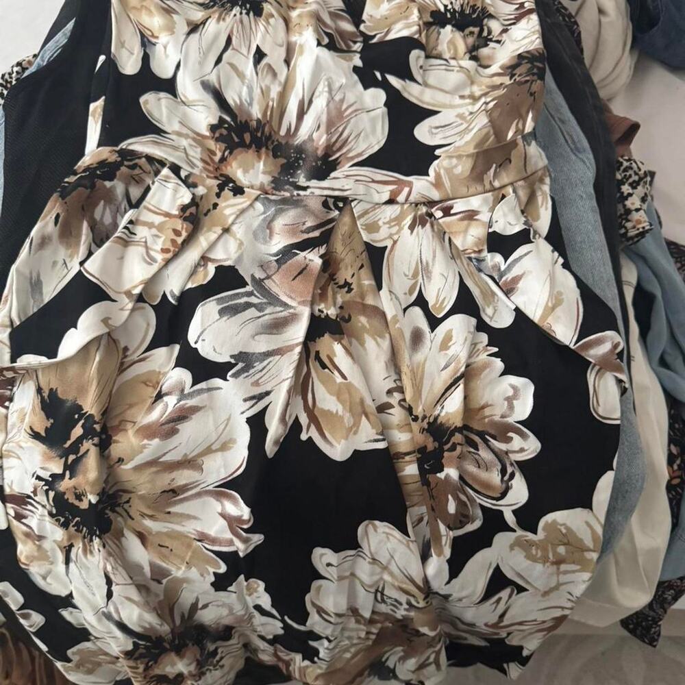 Strapless dress floral pattern